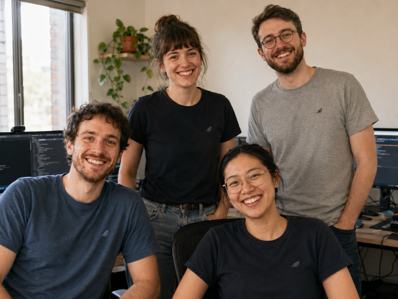 The LetsSend team together in the office